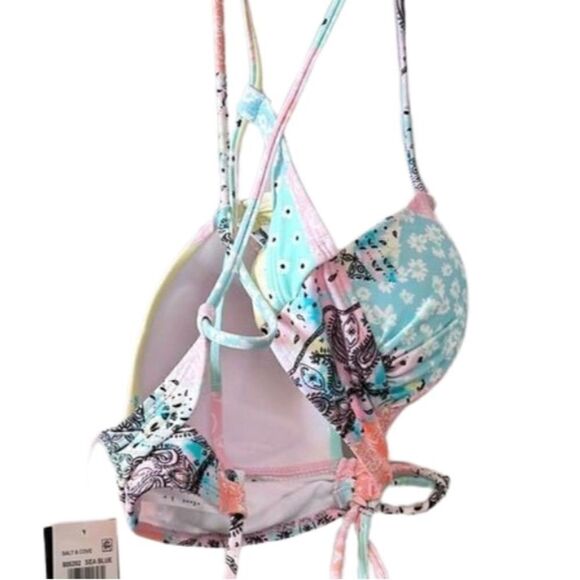 NWT Salt + Cove Juniors' Tunnel-Front Midkini Top swimwraf, swimming suit - Picture 7 of 9